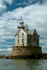 Stratford Shoal Lighthouse on a Sunny Summer Day